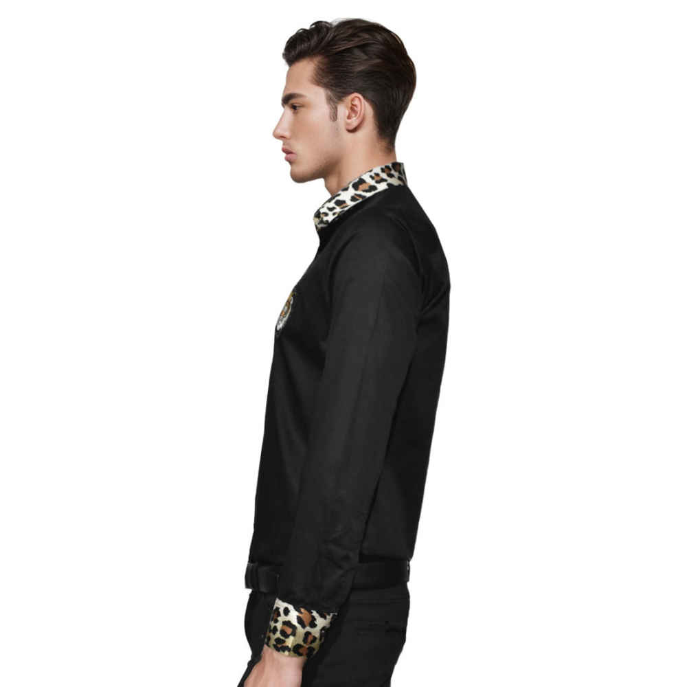 Balmain Tiger Embroidered Black Premium Shirt-2