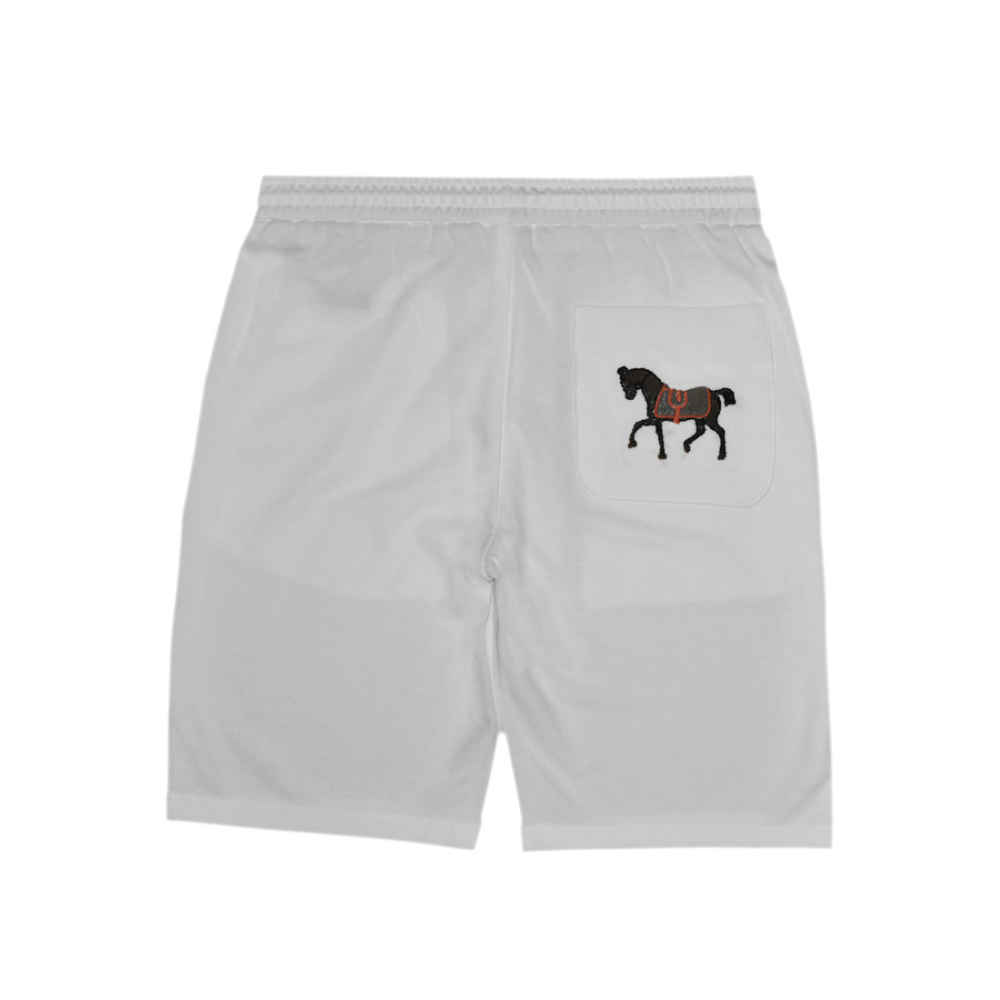 Hermes White Premium Quality Men's Shorts-1