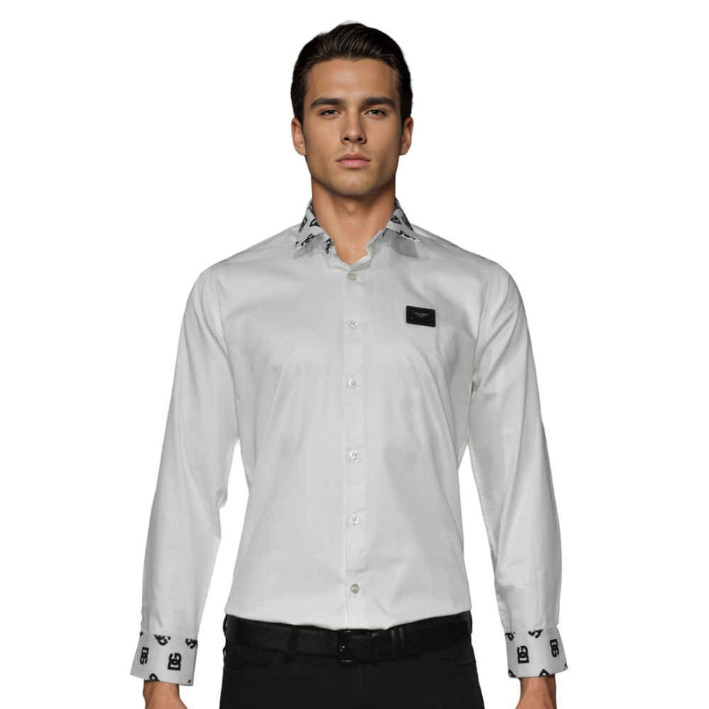 Dolce & Gabbana White Luxury Cotton Shirt-thumb-0