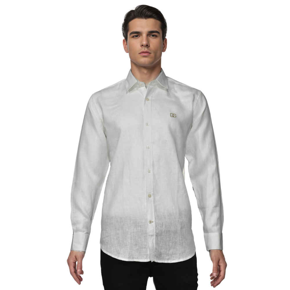 Dolce & Gabbana Embroidered logo White Premium Shirt-6