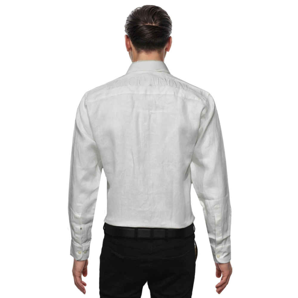 Emporio Armani White Luxury Cotton Shirt-thumb-1