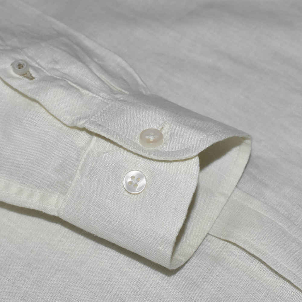 Emporio Armani Embroidered Cream Premium Shirt-5