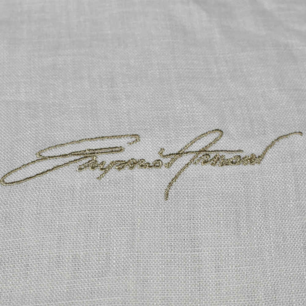 Emporio Armani Embroidered Cream Premium Shirt-3