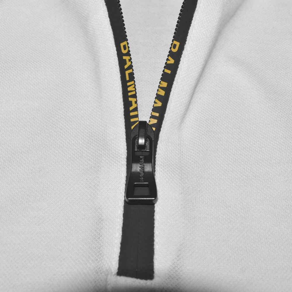 Balmain White Contrast Tipping Premium T-shirt-3