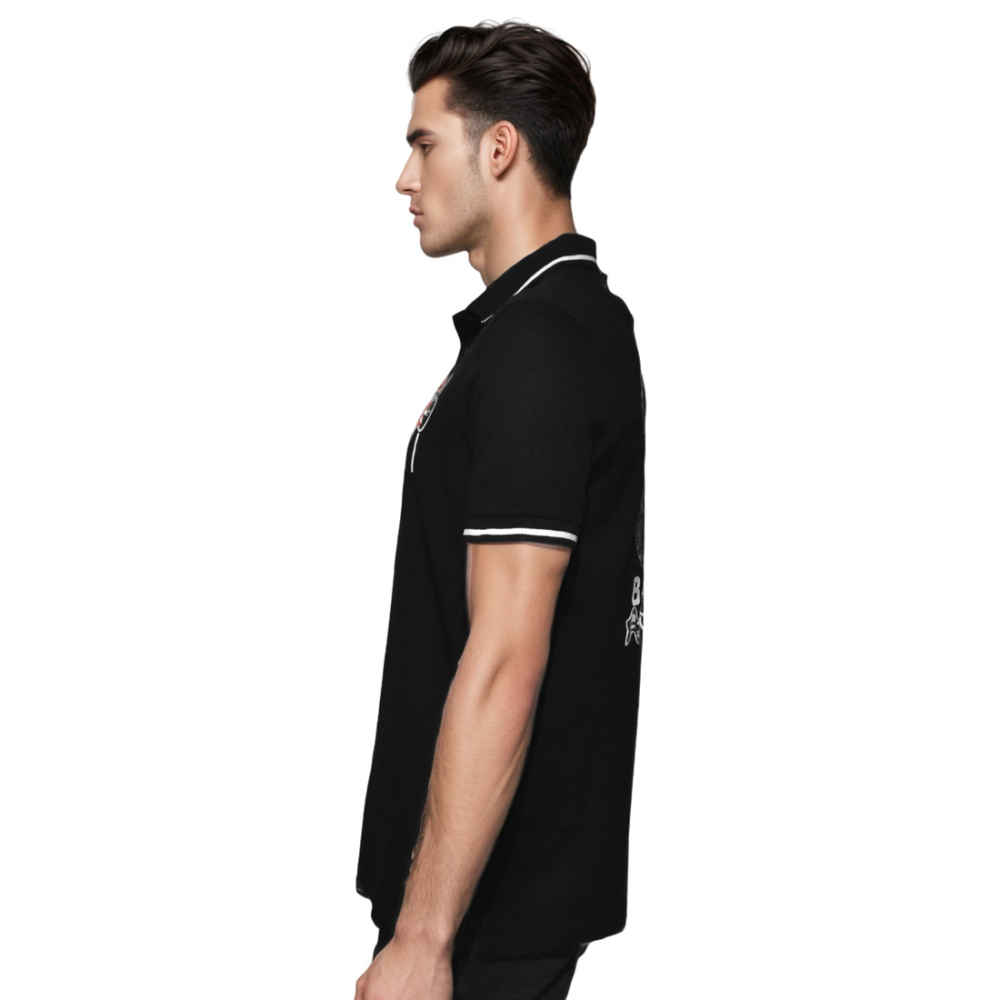 Balmain Black Contrast Tipping Premium T-shirt-thumb-2