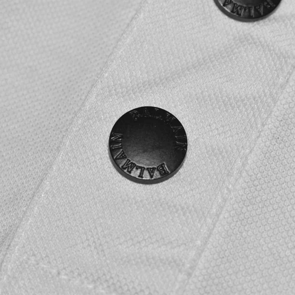 Balmain White Premium Luxury T-shirt-thumb-3