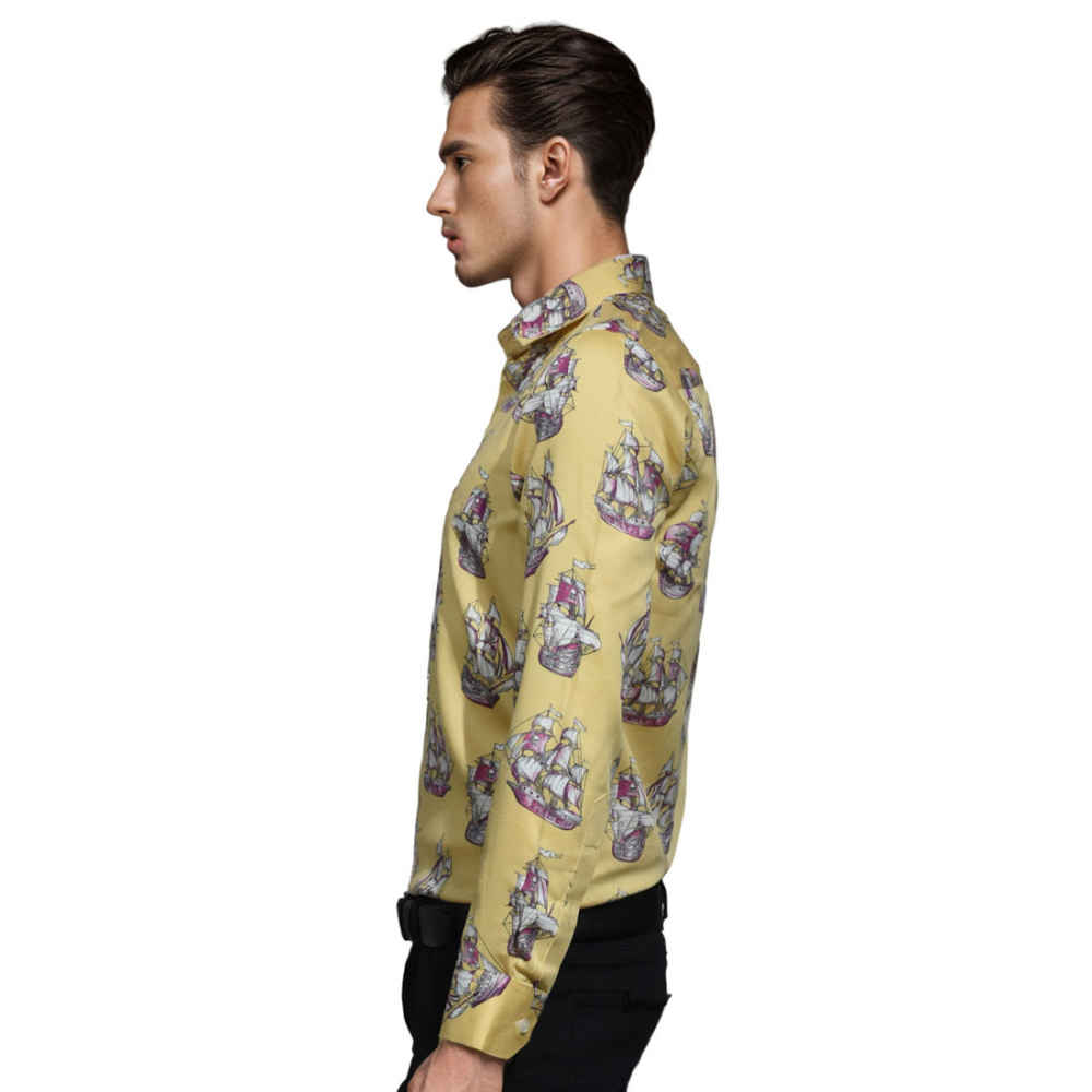 Christian Dior Pirate Ship Printed Premium Shirt-thumb-2