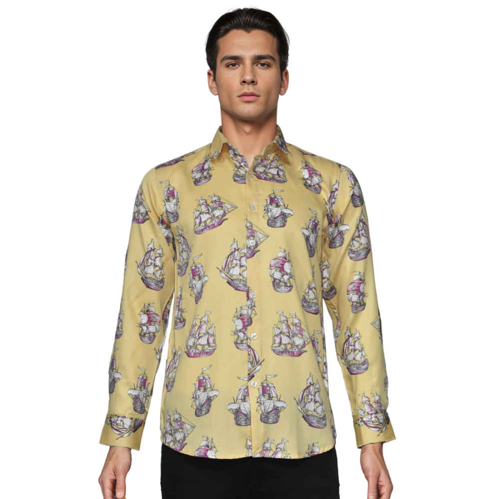 Christian Dior Pirate Ship Printed Premium Shirt-thumb-6