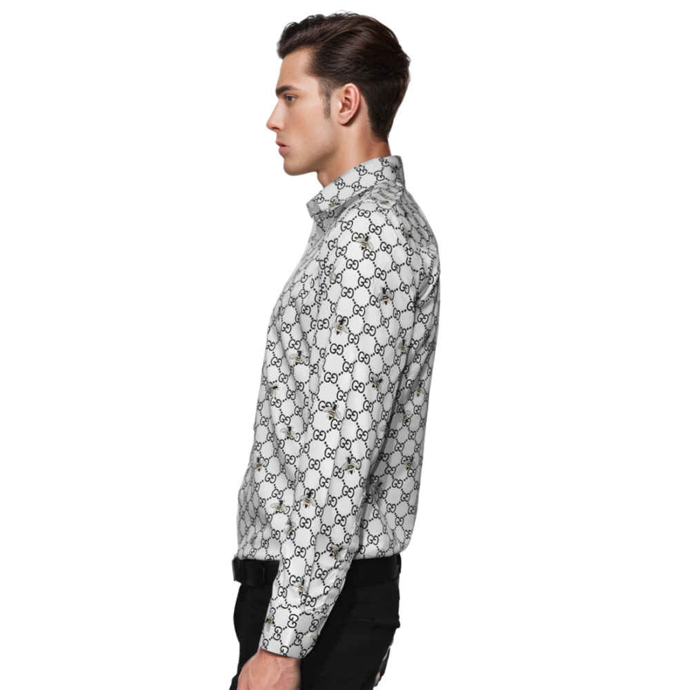 Gucci logo Print White Premium Luxury Shirt-2