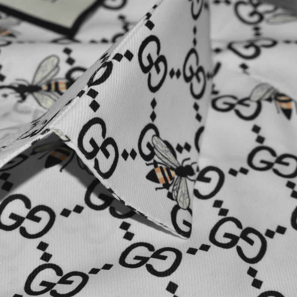 Gucci logo Print White Premium Luxury Shirt-4