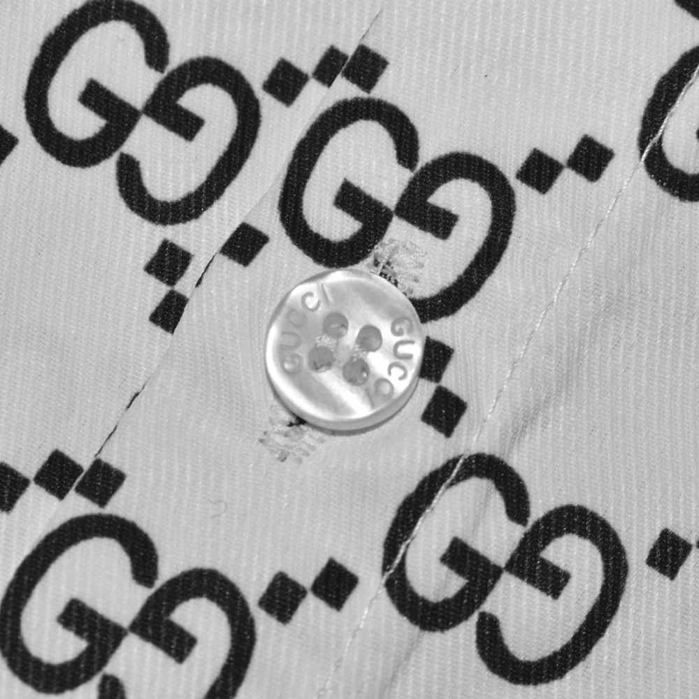 Gucci logo Print White Premium Luxury Shirt-3