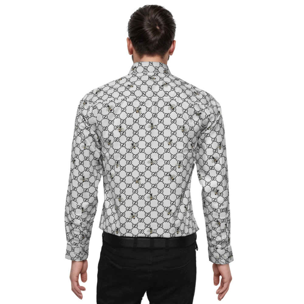 Gucci logo Print White Premium Luxury Shirt-1