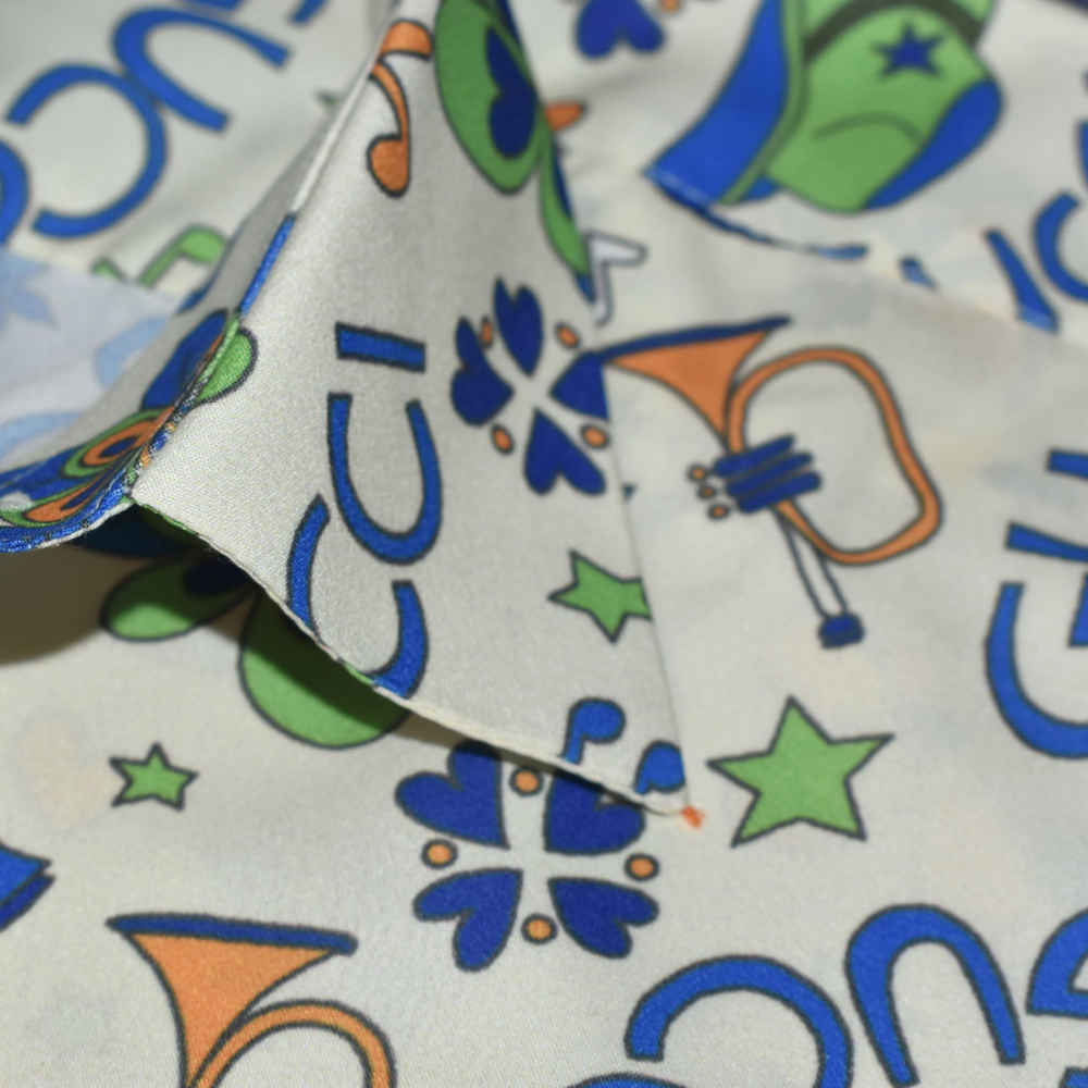 Gucci Cream Premium Printed Cotton Shirt-3