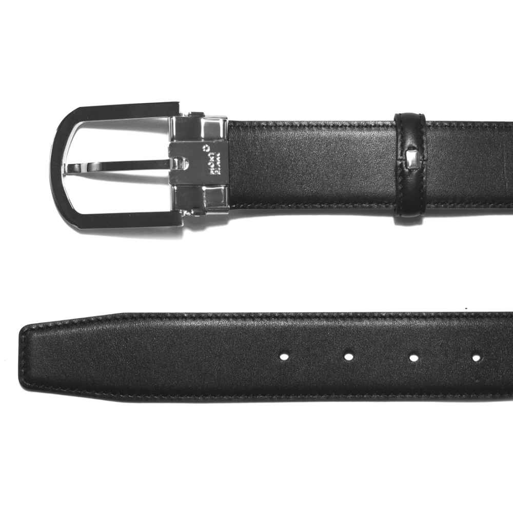 Montblanc Grey Belt with Horseshoe Buckle-4