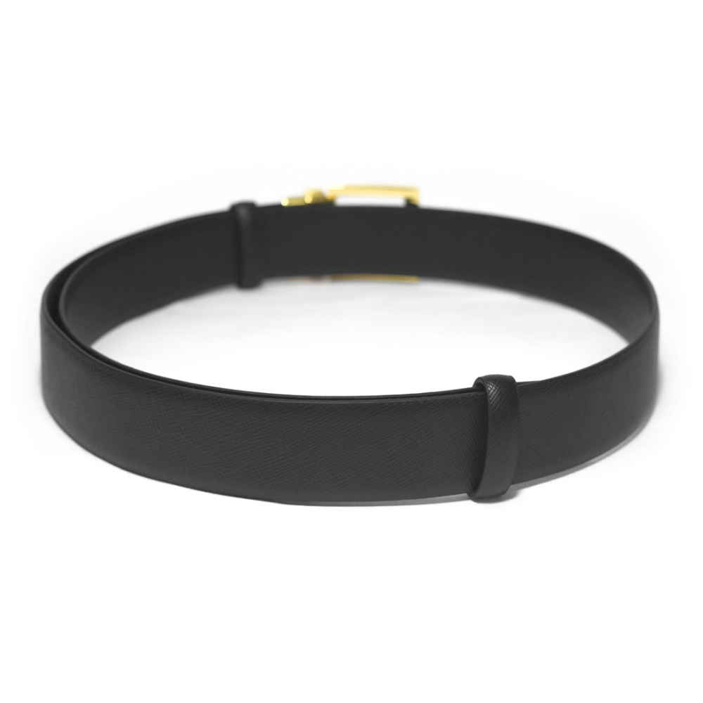 Prada Black Premium Quality Leather Belt-thumb-1