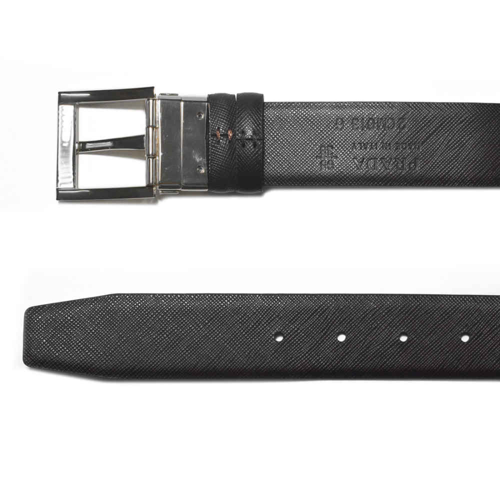 Prada Black Premium Leather Belt-4