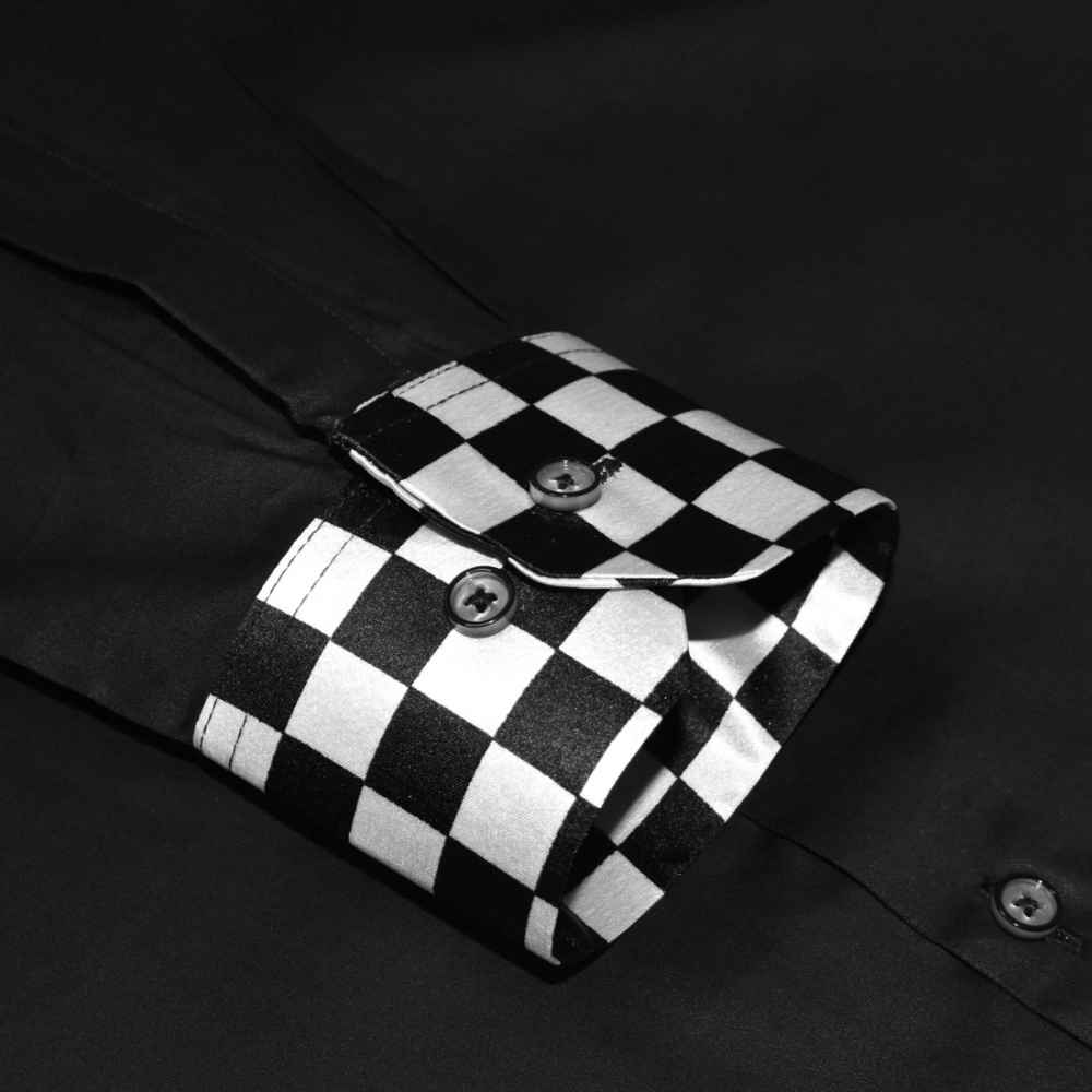 Prada logo Patch Black Premium Cotton Shirt-5