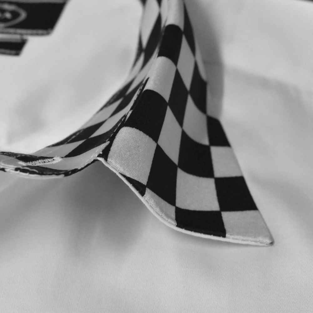 Prada logo Patch White Premium Cotton Shirt-thumb-3