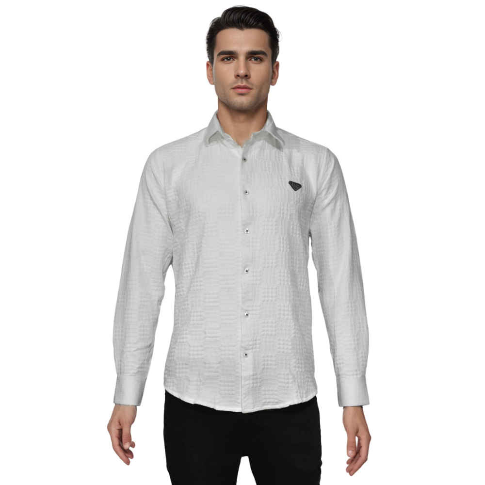 Prada White Premium Luxury Cotton Shirt-6