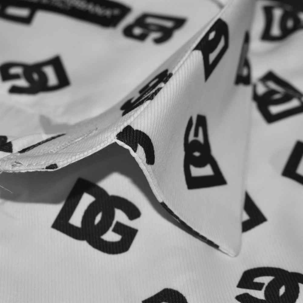 Dolce & Gabbana All Over Printed White Cotton Shirt-thumb-4