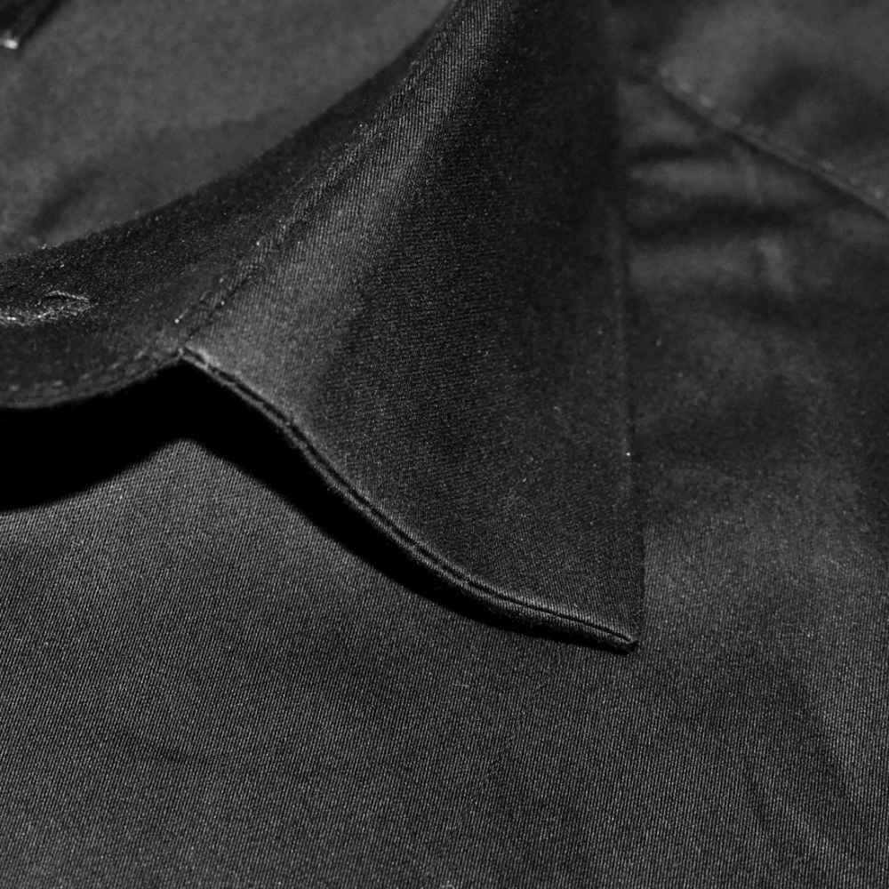 Emporio Armani logo Print Black Cotton Shirt-4