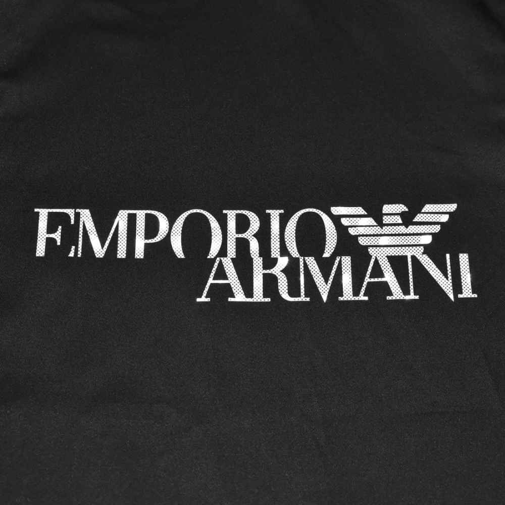 Emporio Armani logo Print Black Cotton Shirt-3