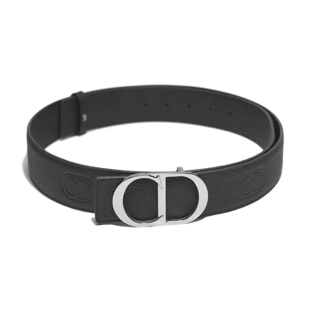 Dior CD Silver Premium Leather Belt-thumb-0