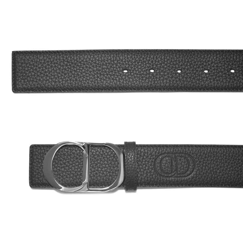 Dior CD Silver Premium Leather Belt-thumb-3
