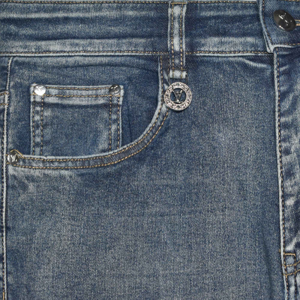 Louis Vuitton Dark Blue Cotton Denim Jeans-thumb-2