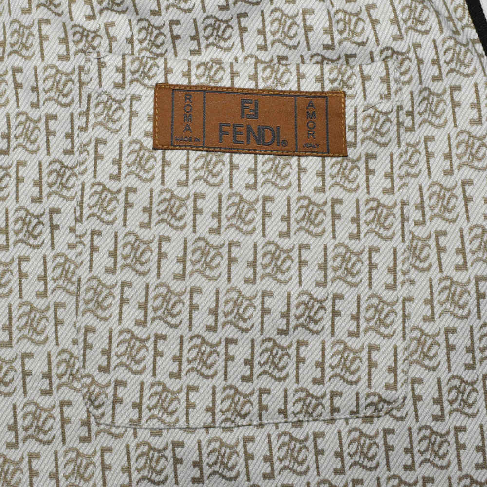 Fendi Embroidered logo Cream Premium Tracksuit-thumb-9