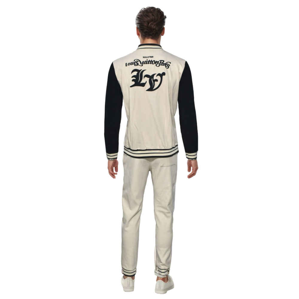 Louis Vuitton Cream Premium Luxury Tracksuit-2