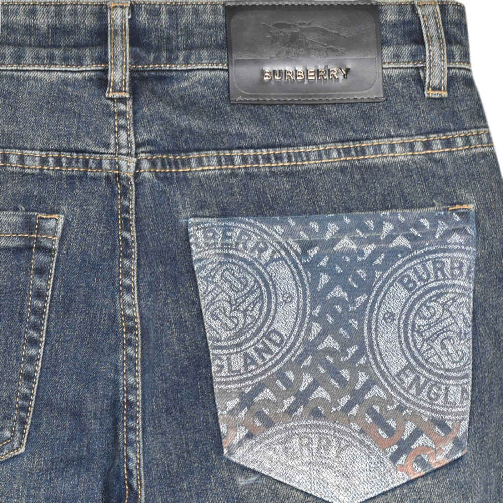 Burberry Blue Premium Cotton Denim Jeans-thumb-3