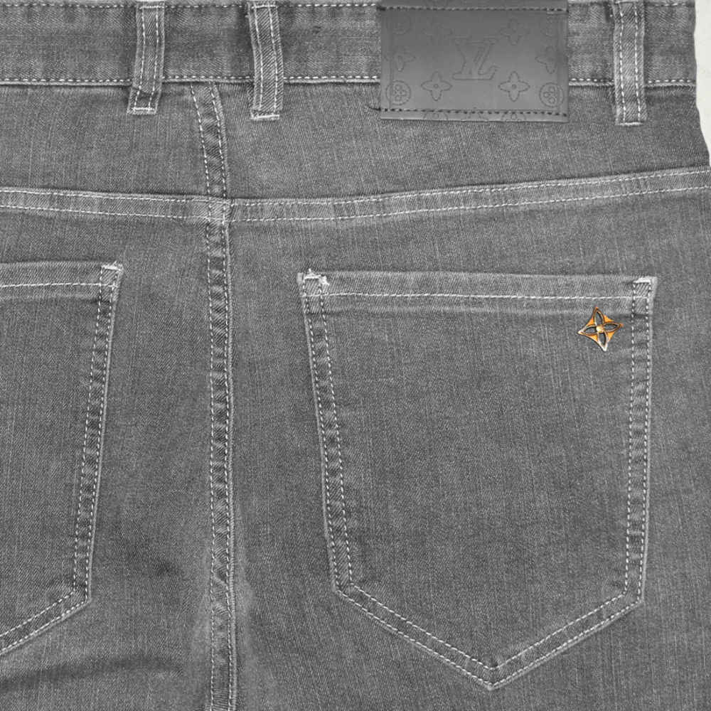 Louis Vuitton Grey Premium Quality Jeans-thumb-3