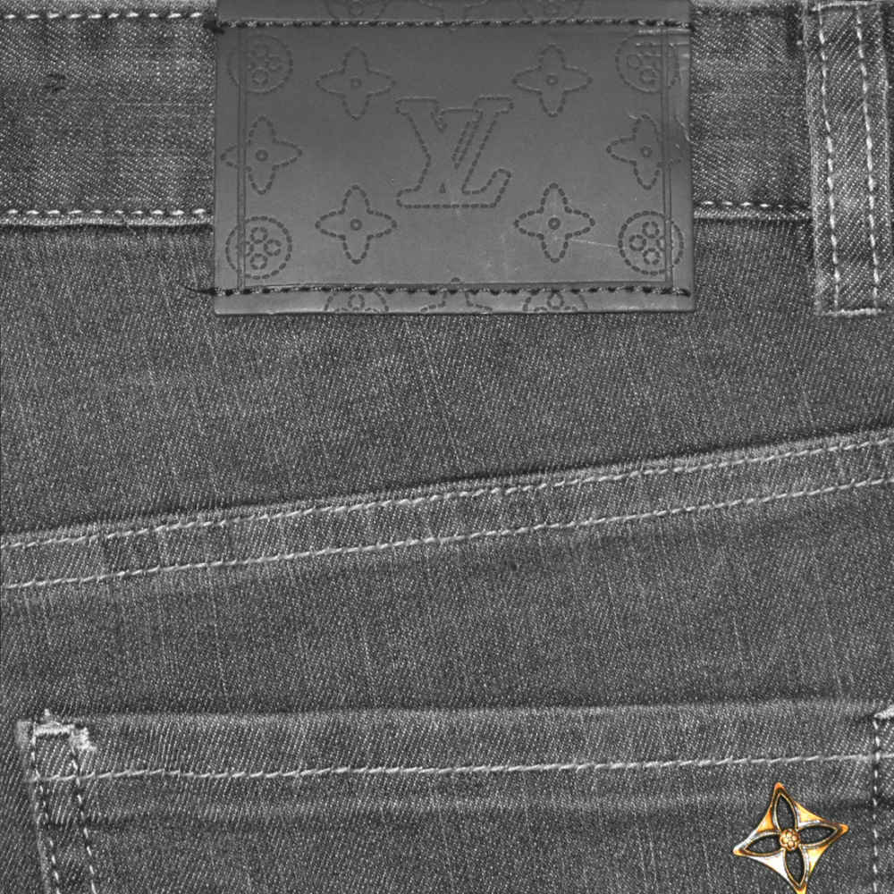 Louis Vuitton Grey Premium Quality Jeans-thumb-4