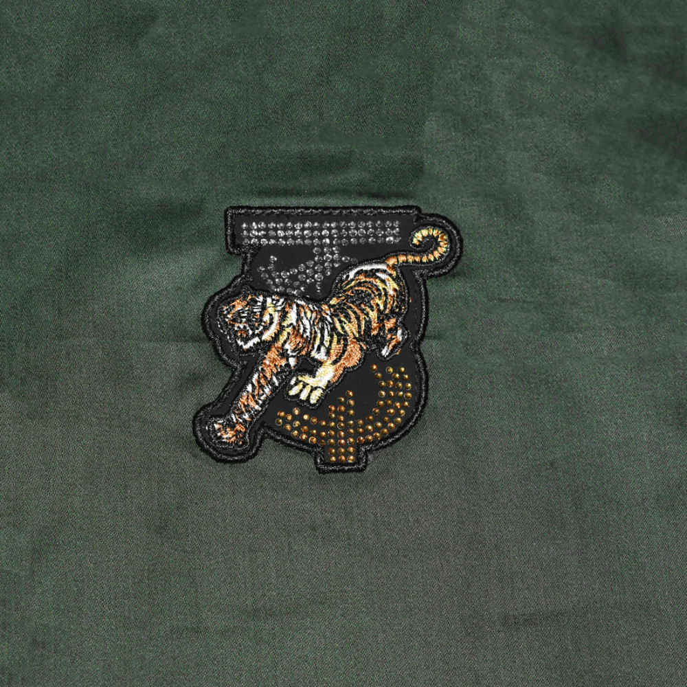 Burberry TB Tiger Embroidered Green Premium Shirt-3