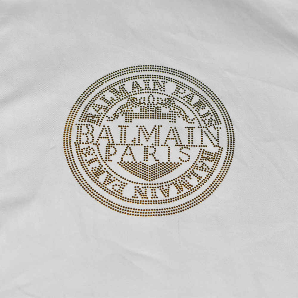 Balmain Patch White Premium Cotton Shirt-thumb-3