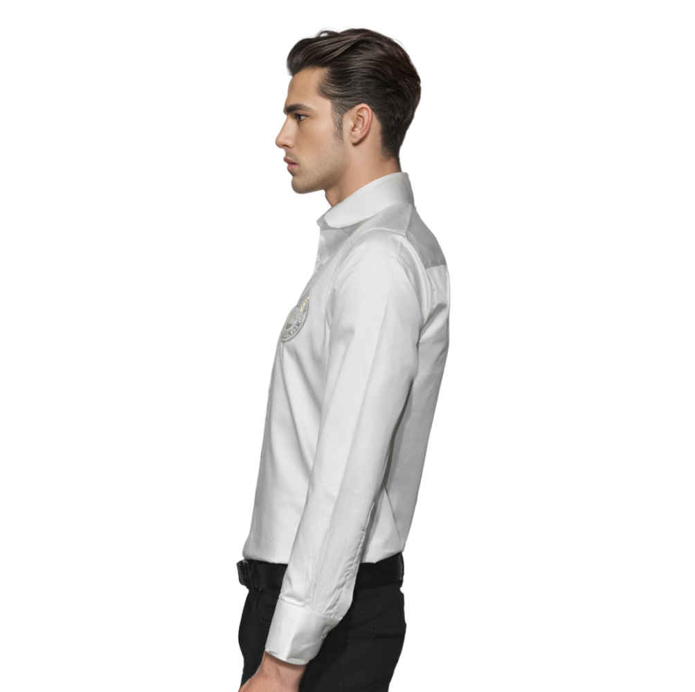 Balmain Patch White Premium Cotton Shirt-thumb-2
