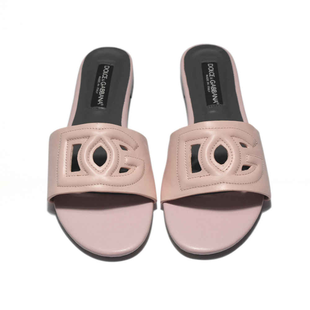 Dolce & Gabbana Pink logo Slides Flat Sandals-thumb-5