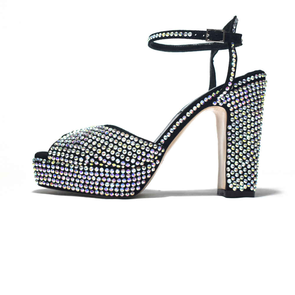 Jimmy Choo Sacaria Crystal Embellished Platform Sandals-1