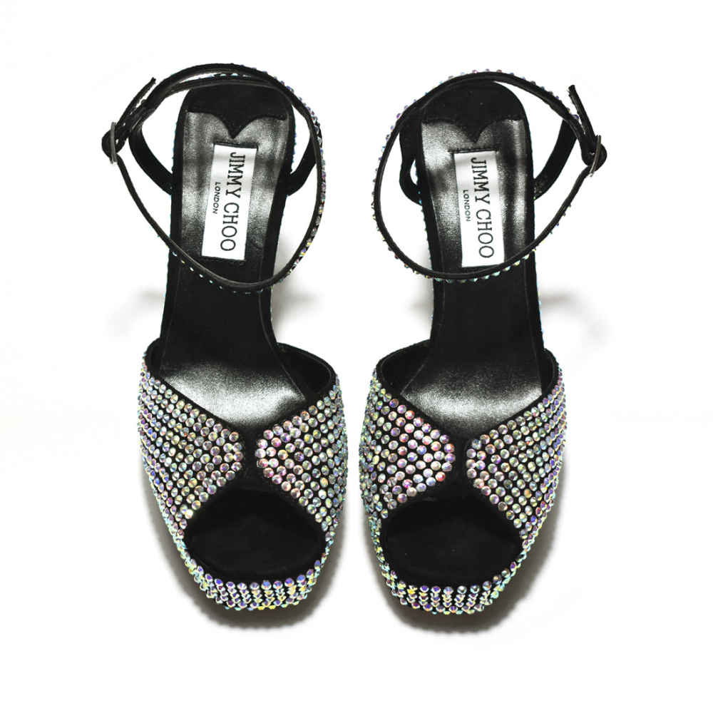 Jimmy Choo Sacaria Crystal Embellished Platform Sandals-5