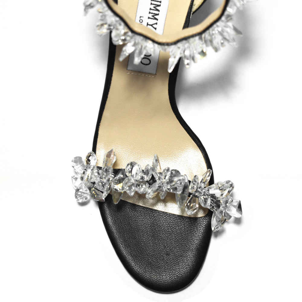 Jimmy Choo Black Maisel Embellished Sandals-3