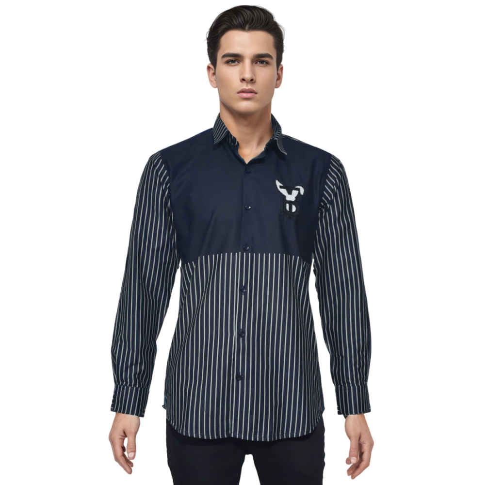 Burberry TB Embroidered Blue Premium Shirt-6