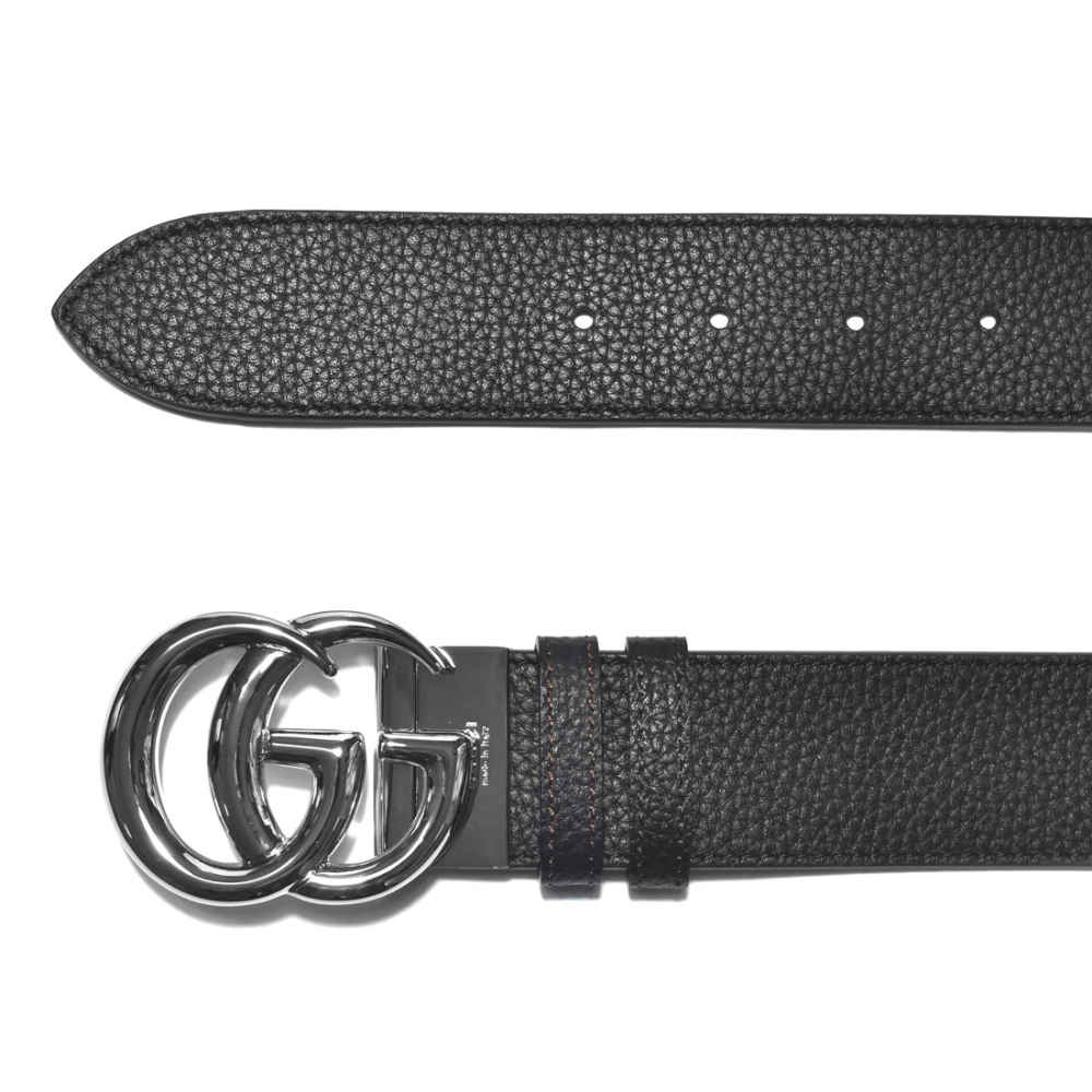 Gucci GG Silver Buckle Black Premium Belt-thumb-3