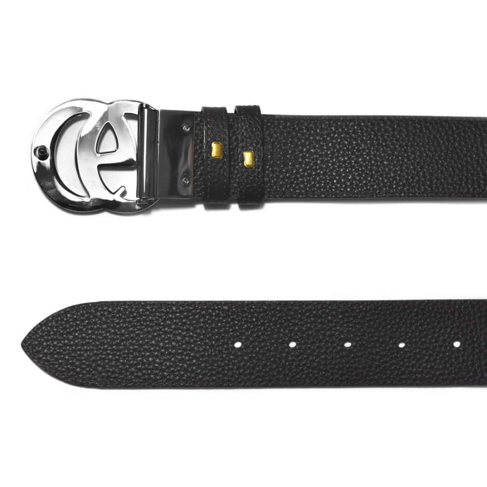 Gucci GG Silver Buckle Black Premium Belt-thumb-4