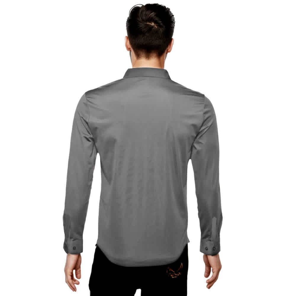 Burberry Grey Premium Quality Long Sleeve Shirt-1
