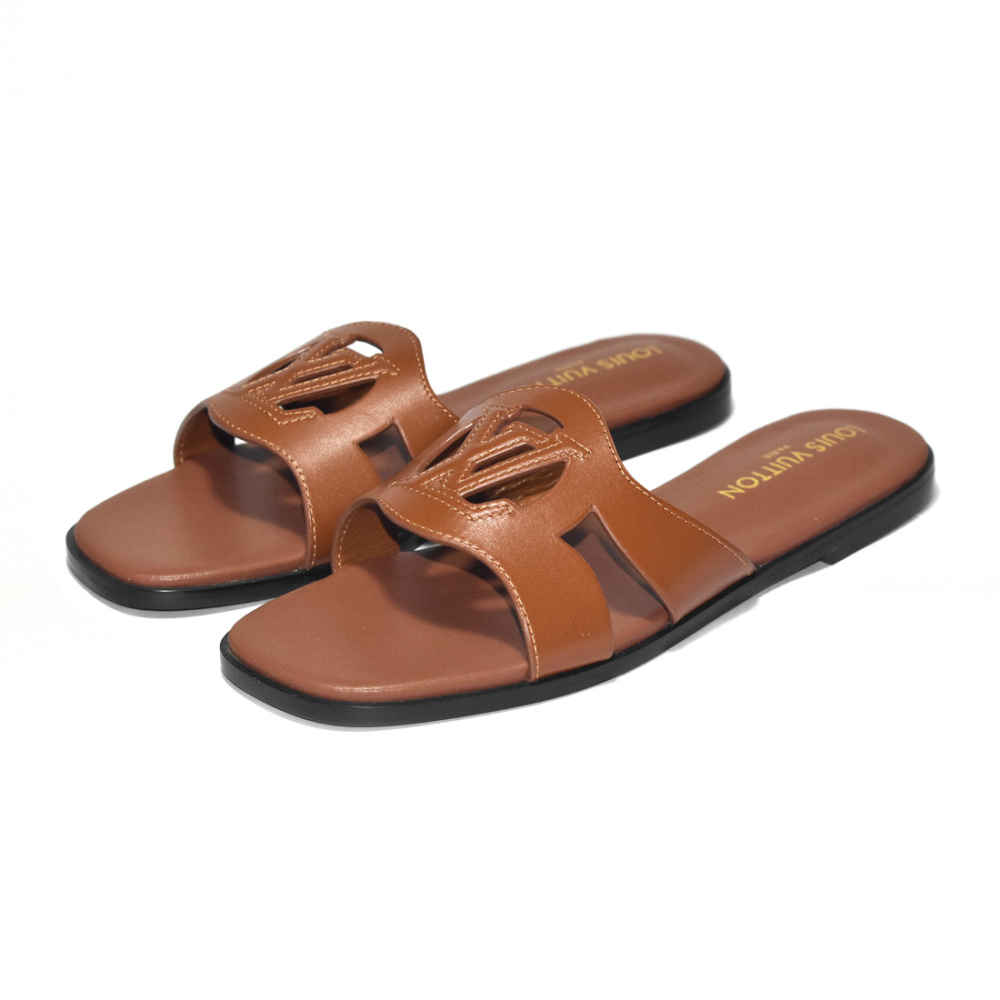 Louis Vuitton Isola Flat Mule Brown Sandals-thumb-0