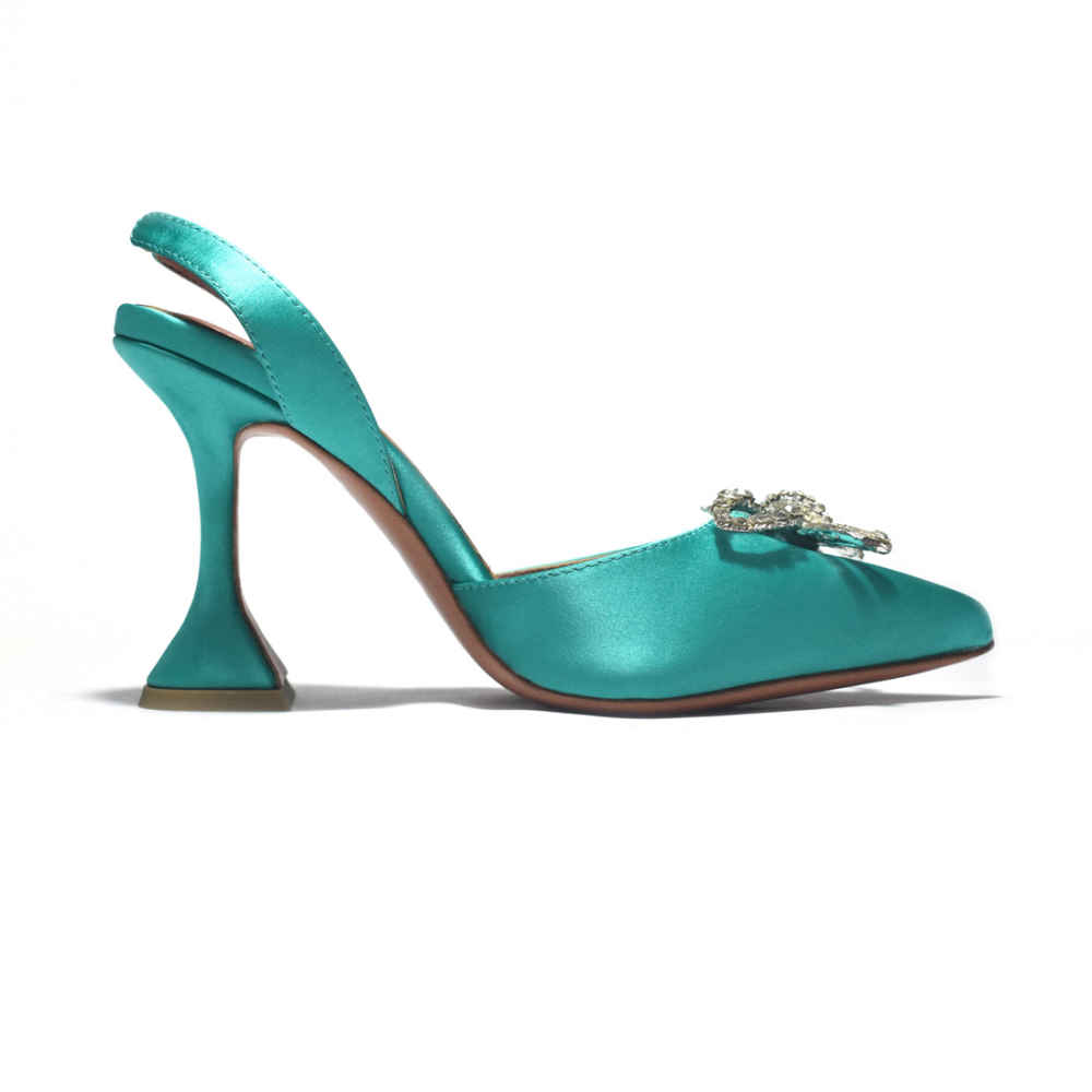 Amina Mauddi Green Begum Embellished Heel Sandals-2