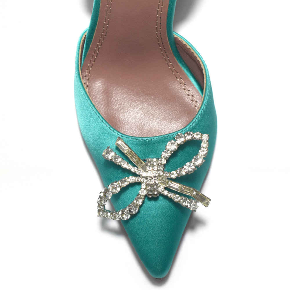 Amina Mauddi Green Begum Embellished Heel Sandals-3