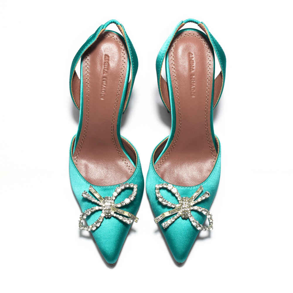 Amina Mauddi Green Begum Embellished Heel Sandals-5