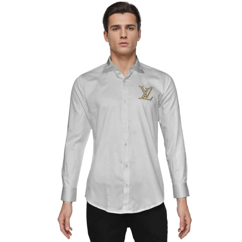 Louis Vuitton White Premium Quality Shirt-6